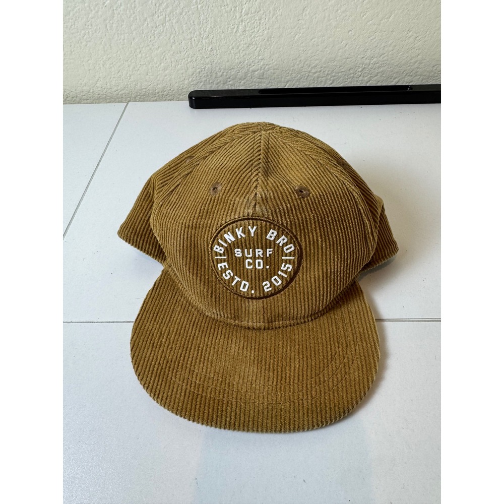 Binky Bro Surf Co Corduroy Snapback Hat Infant Tan Brown Textured Minimalist